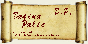 Dafina Palić vizit kartica